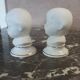 2 busts girl and boy - vintage porcelain biscuit