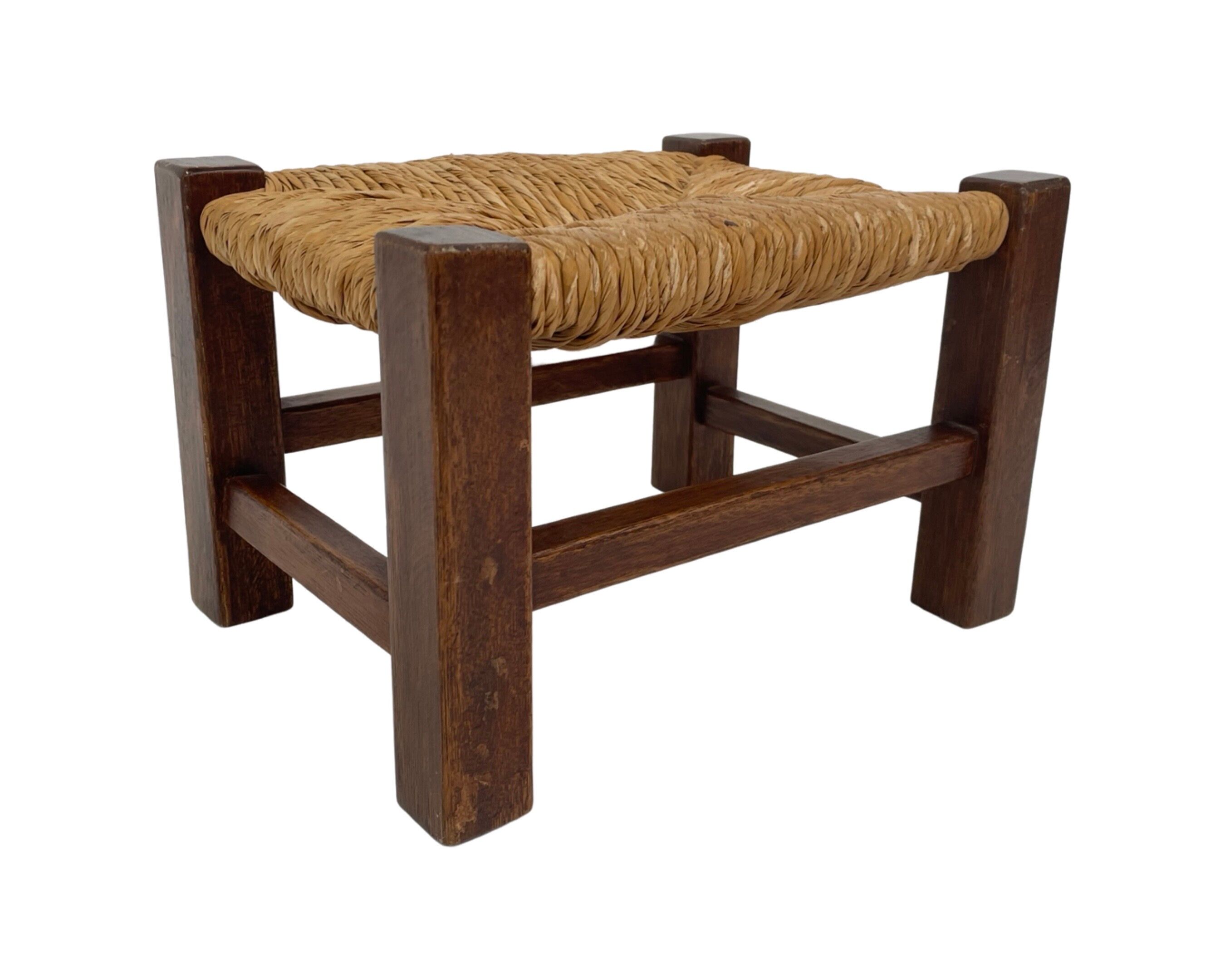 Vintage footstool stool minimalist