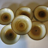 6 hollow Longchamp stoneware plates in very good condition
