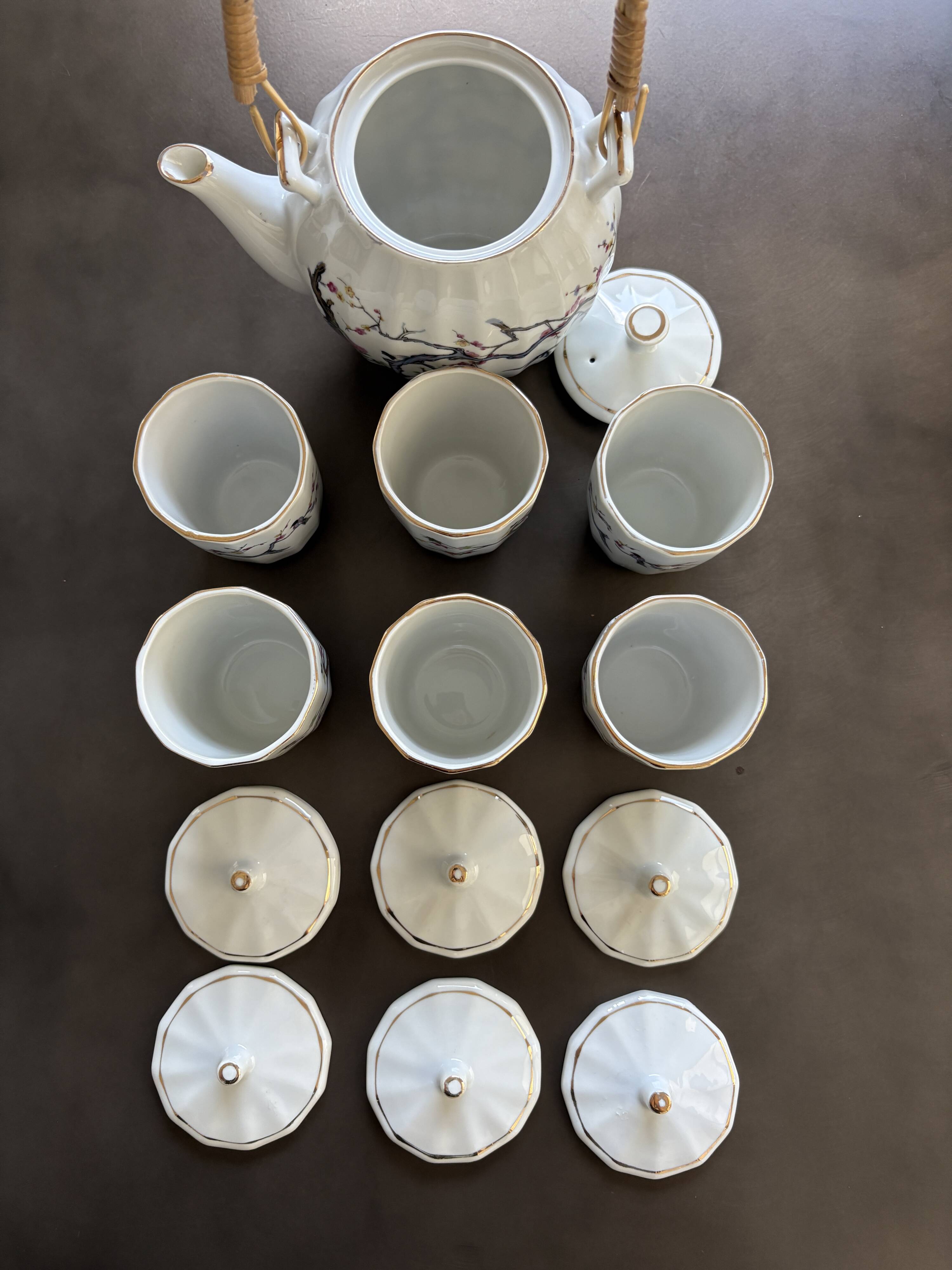 Antique Asian porcelain tea or coffee set