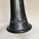 Black ceramic candlestick Jean Marais Vallauris