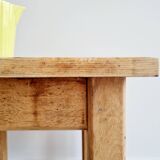 Brutalist table - oak side table