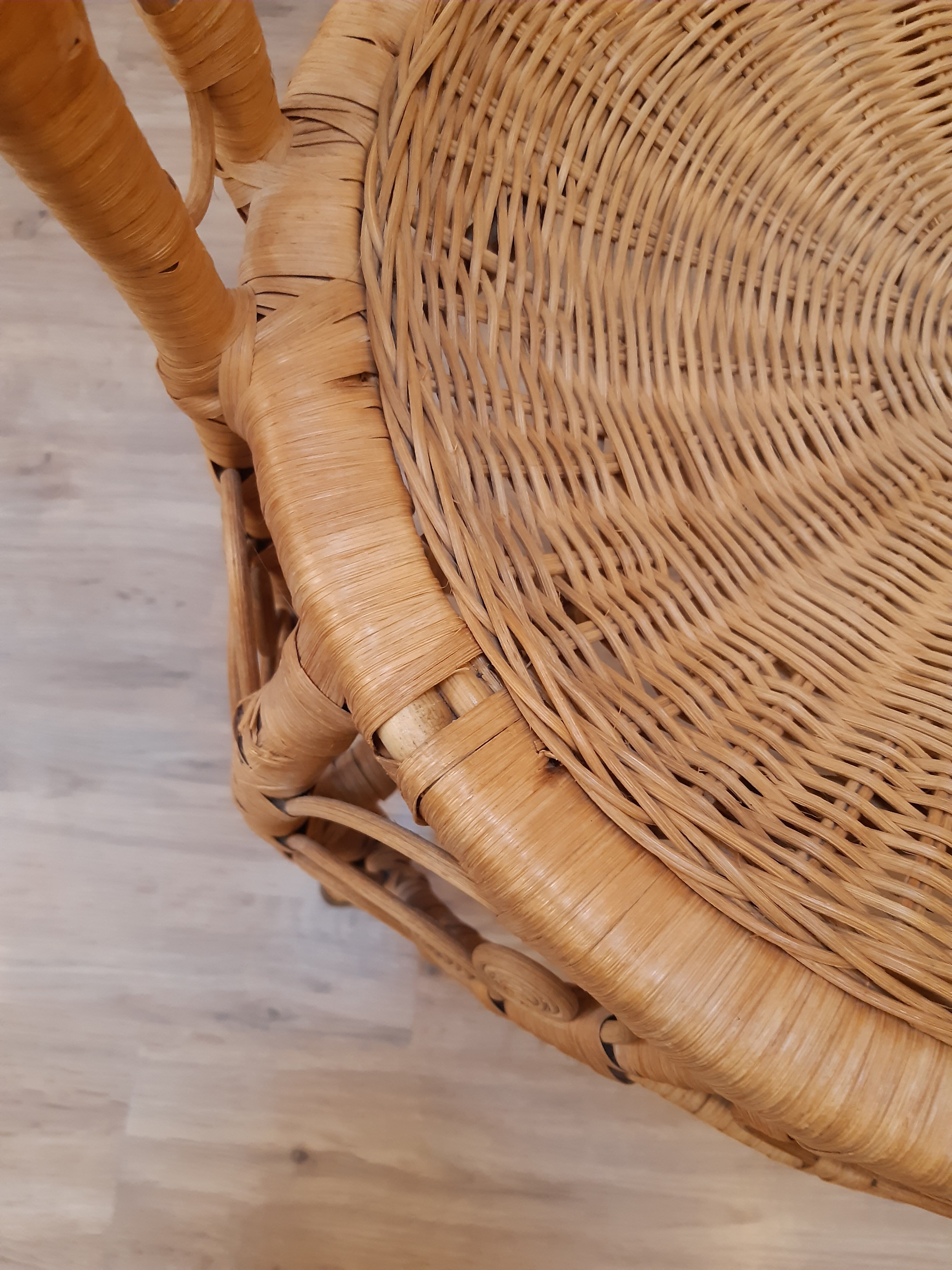 Peacock chair in rattan from the 60s