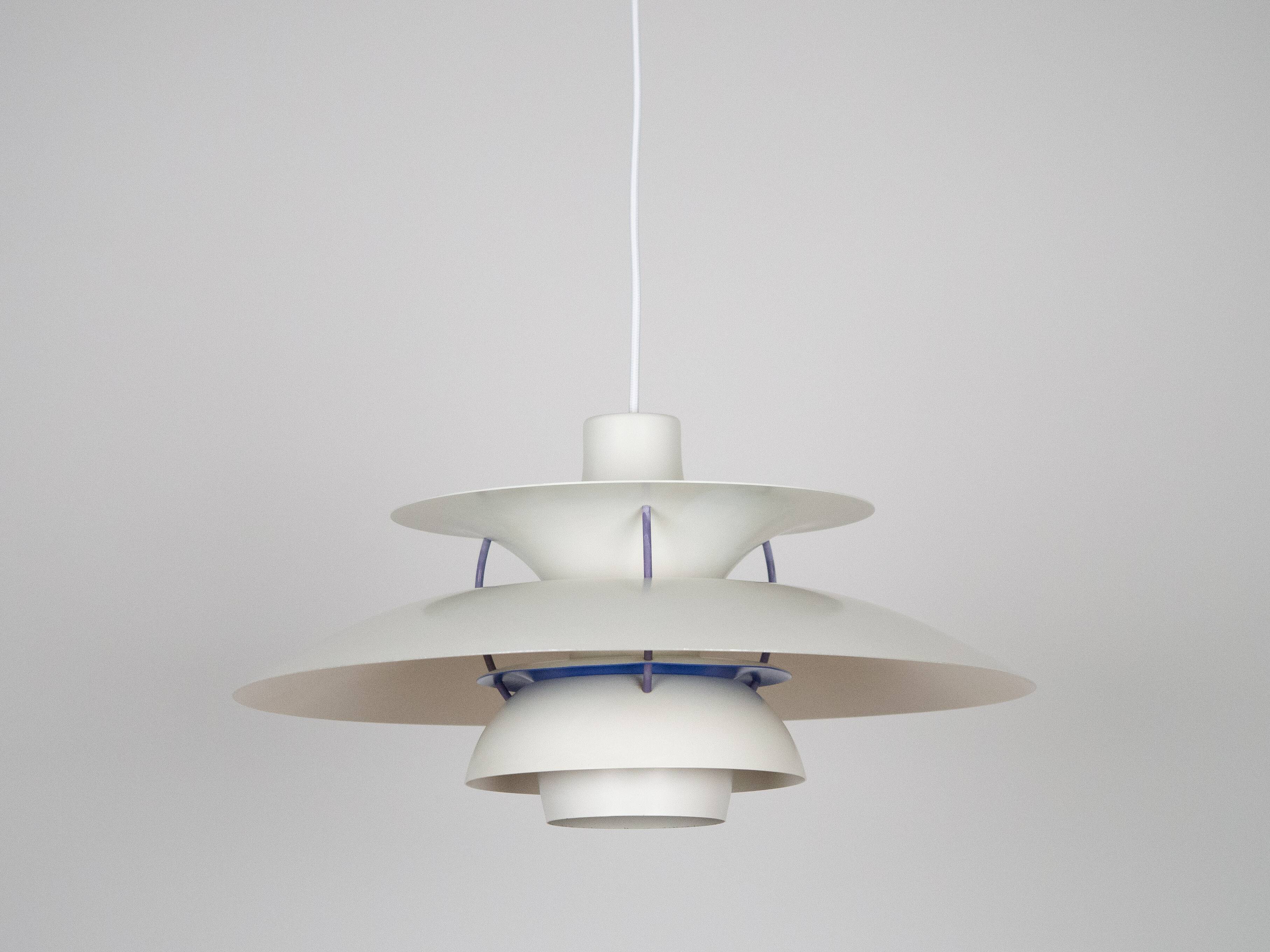 Lampe suspendue vintage danoise PH 5 par Poul Henningsen, Louis Poulsen, 1958