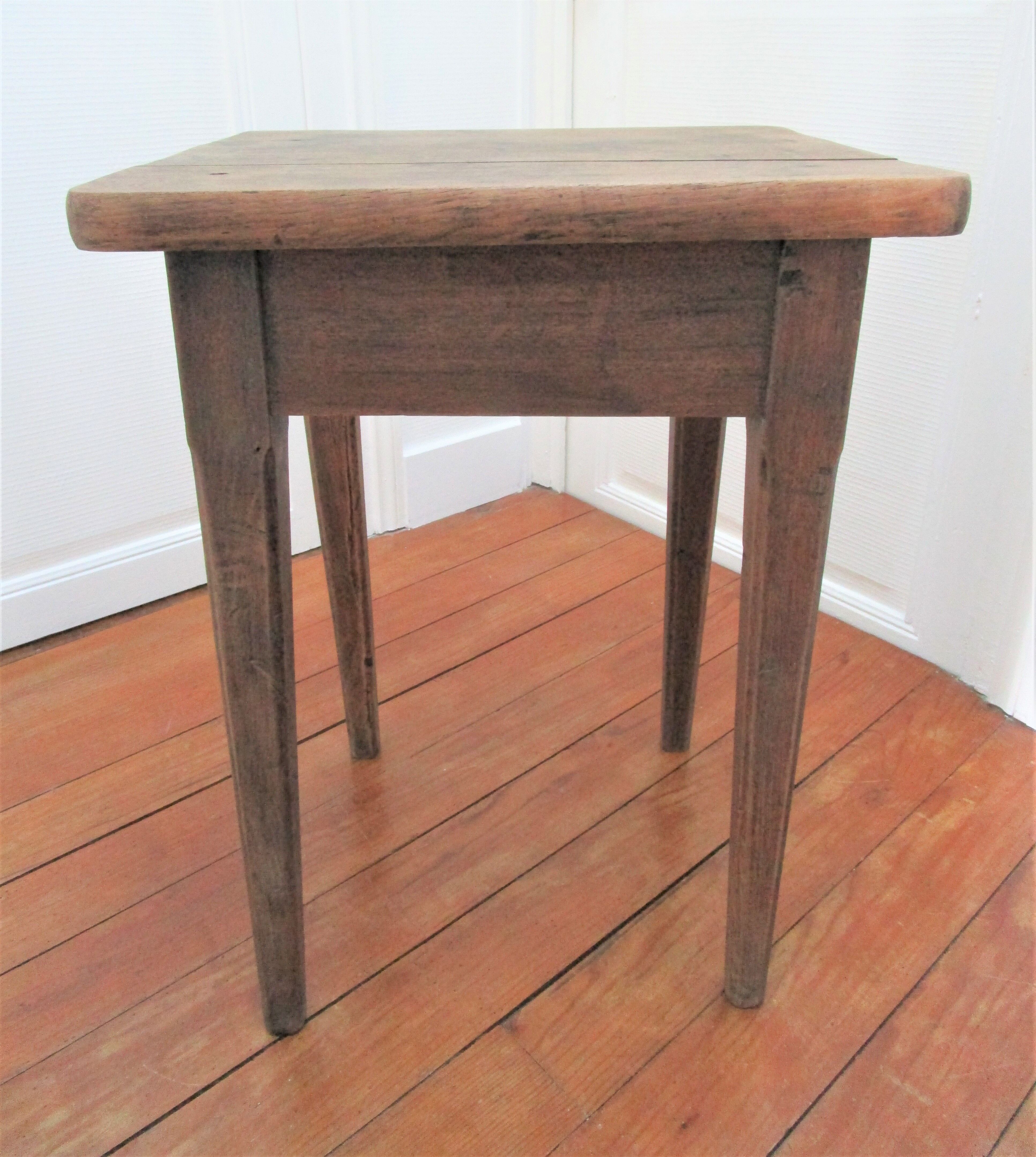 Bedside table solid oak patinated early twentieth century