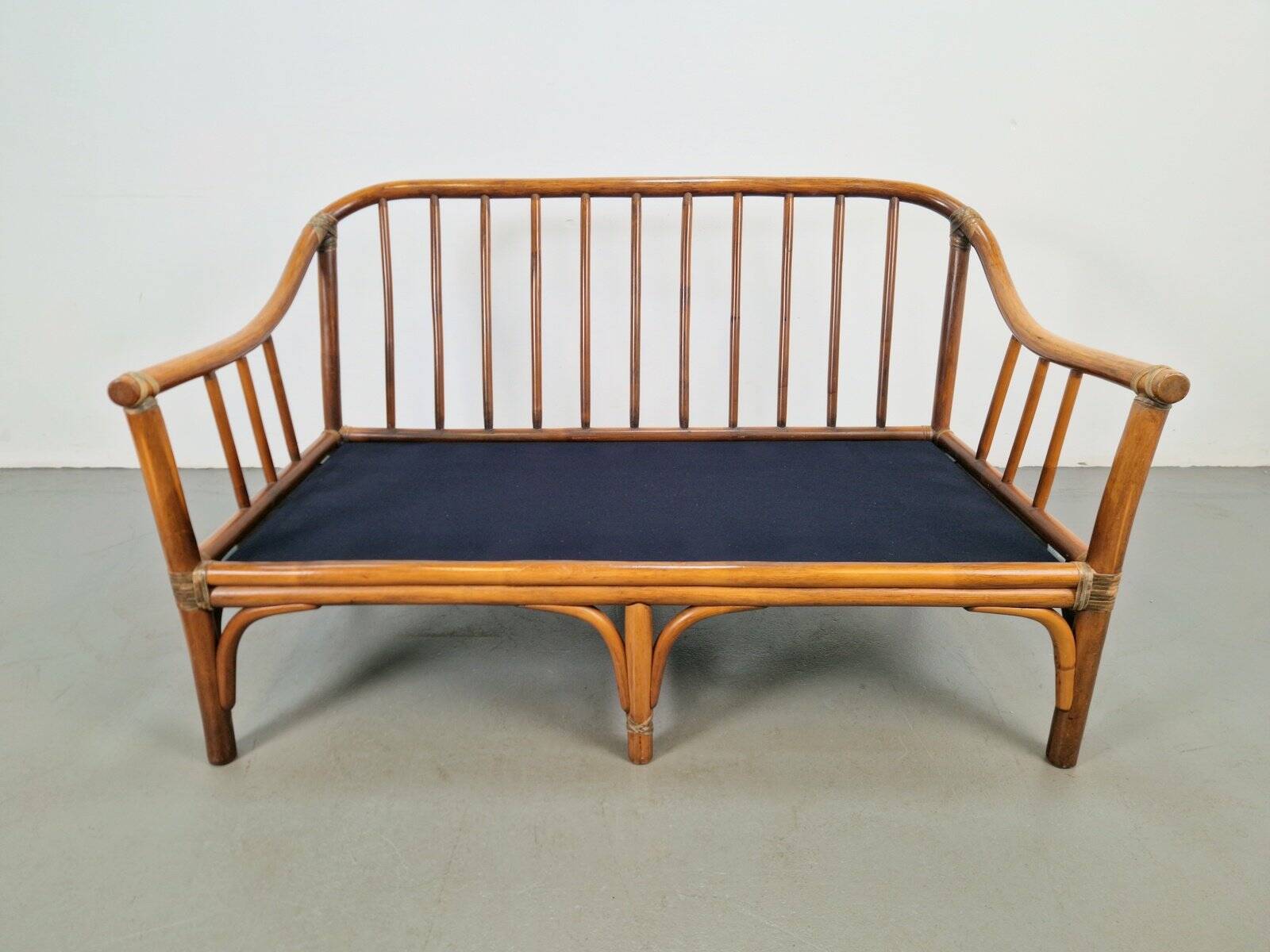 Organic Modern Bamboo and Rattan Loveseat from McGuire, 1970s