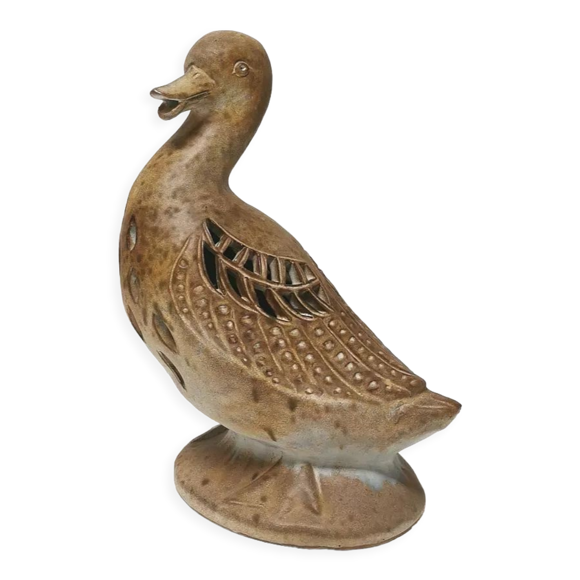 Ceramic duck lamp, Agnès Escala, 1960