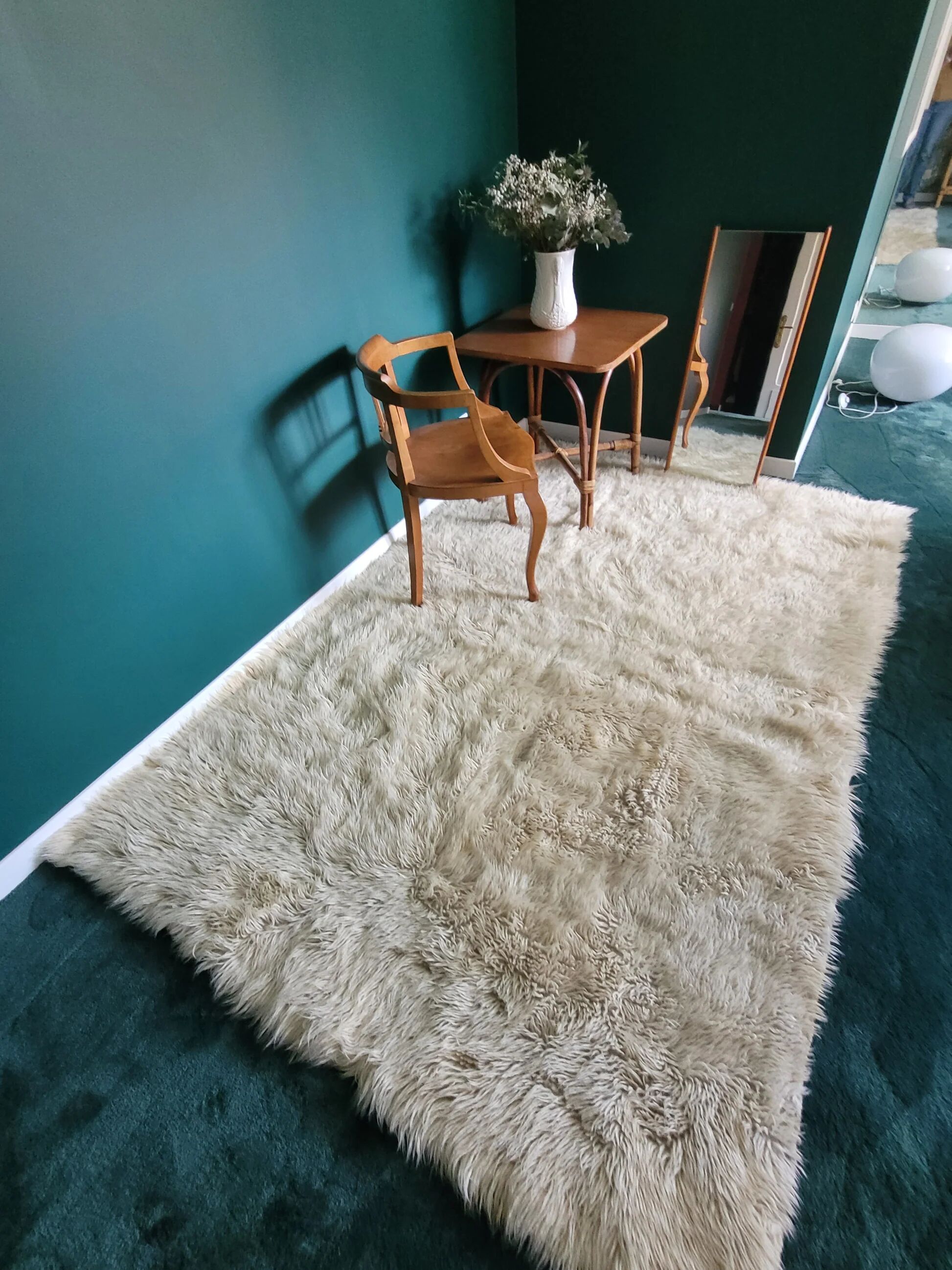 Long pile wool rug - 240x160cm - Ref 1005
