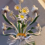 Wrought iron flower chandelier