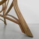 Bamboo coffee table with round glass top
