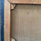 Still life painting in oil on canvas, antique.