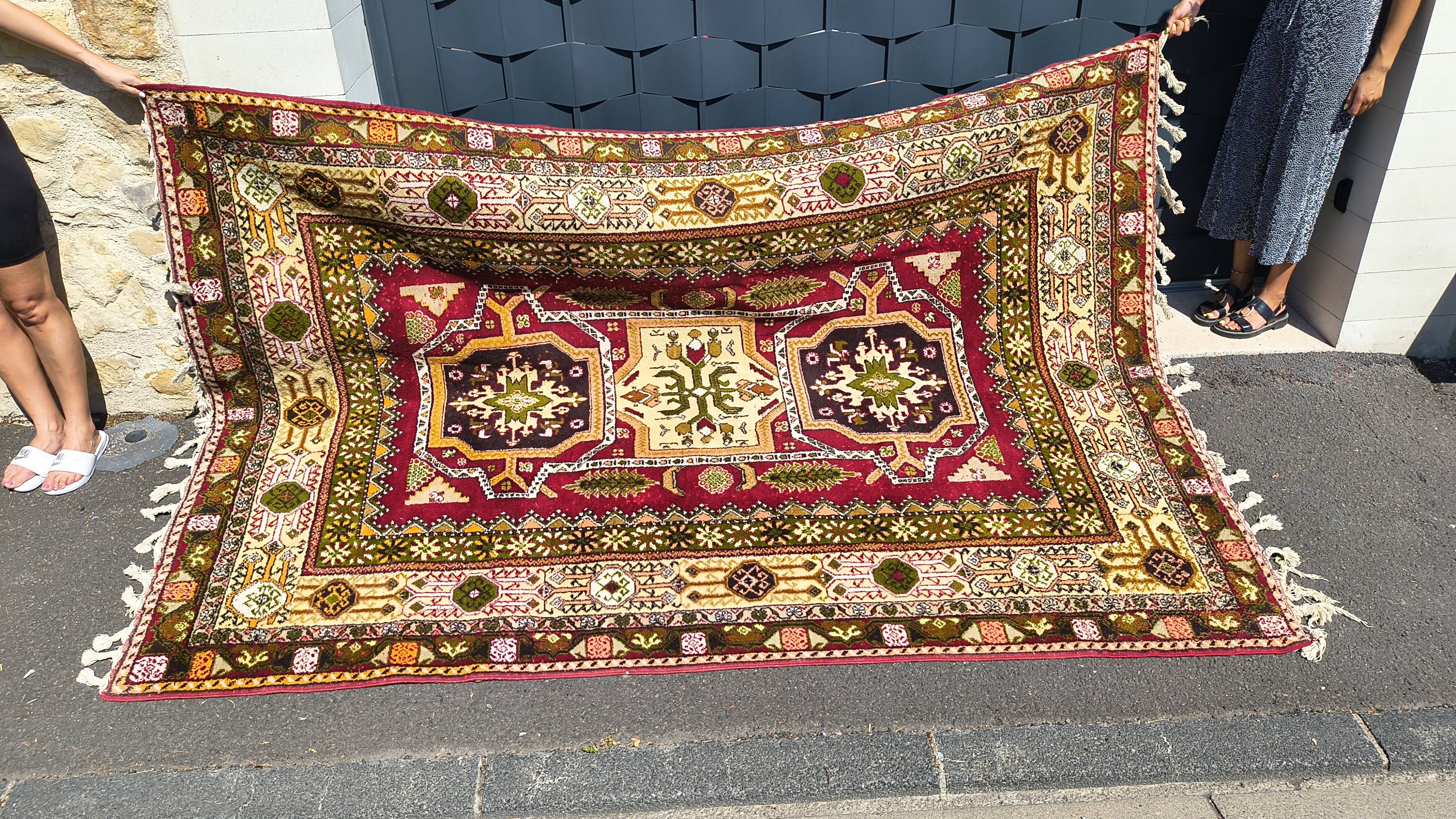 Magnificent Moroccan rug from Rabat 2×3 m (1983)