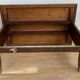 1930s wooden bistro table with formica and zinc