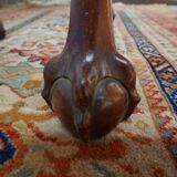 A half-moon english mahogany games table