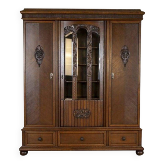 Oak Bookcase in Brown, 1930s