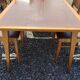 Table en teck formica + 10 chaises style scandinave vintage