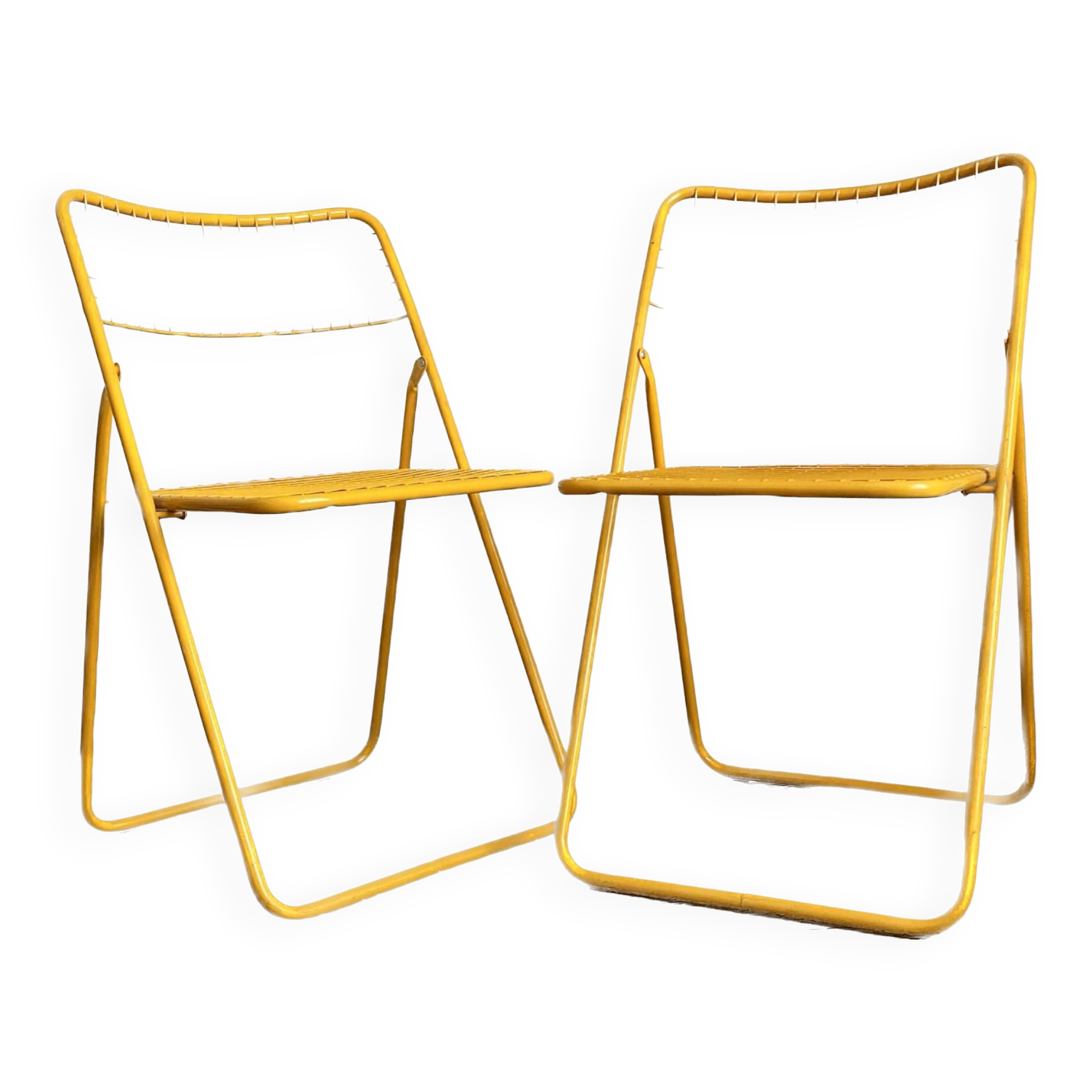 Pair of vintage ted net Ikea chairs from the 70s