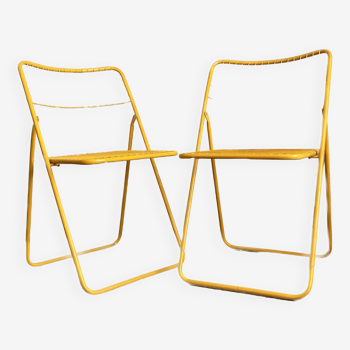 Pair of vintage ted net Ikea chairs from the 70s