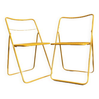 Pair of vintage ted net Ikea chairs from the 70s