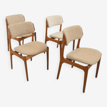 Set de 4 chaises de salle à manger Erik Buch pour O.D. Møbler 'Toksvaed'