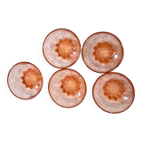 5 vintage thick glass ice cream or champagne coupes