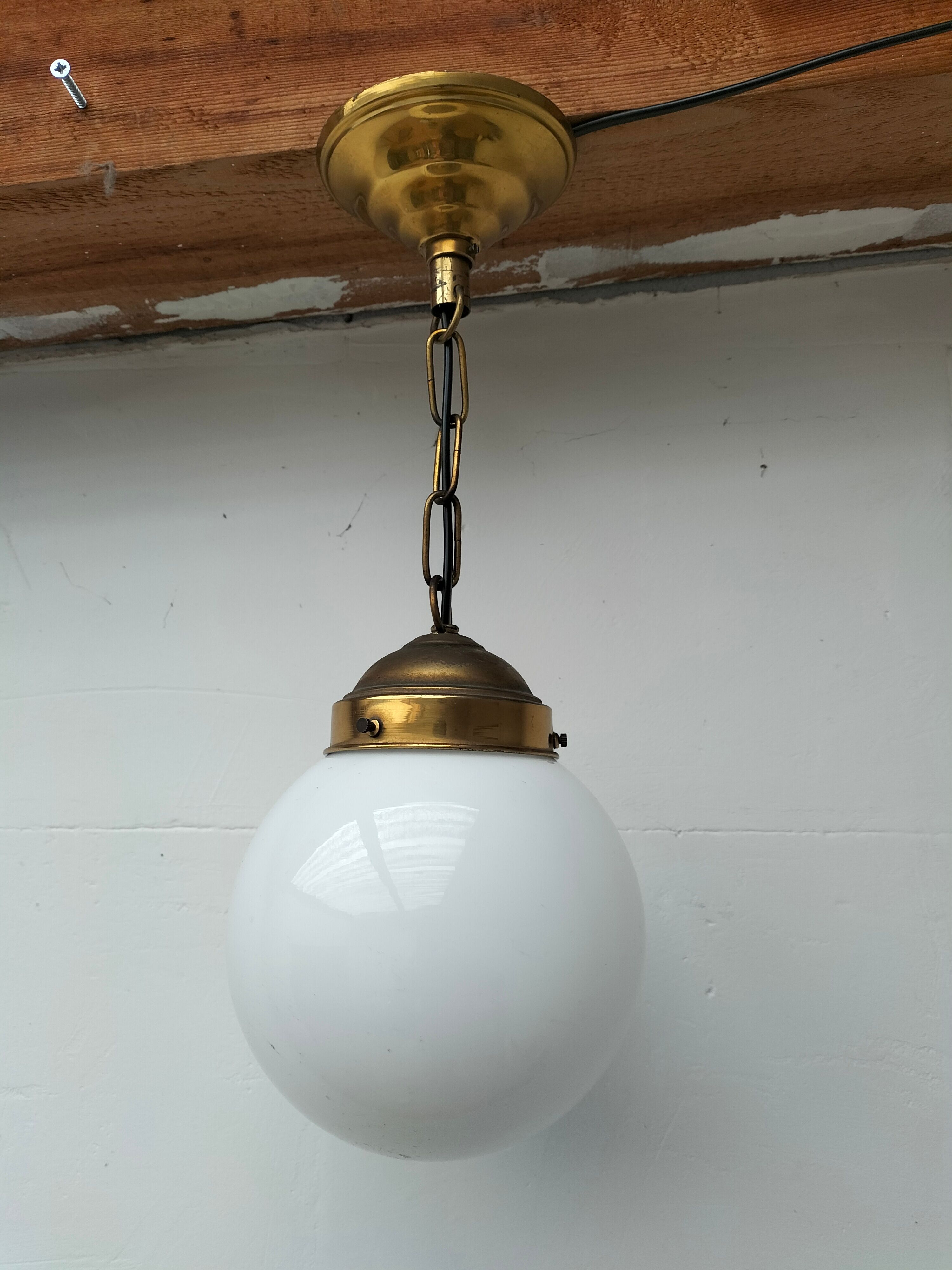 Opaline hanging lamp