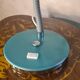 Italian design desk lamp, green metal, Fase style, 1970s, adjustable, flexible