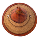 Traditional African Fulani hat in leather and woven straw
