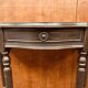 Classic black English Sidetable with leather top