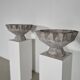 Set of 2 chalice-shaped planters by Willy Guhl, 1970.