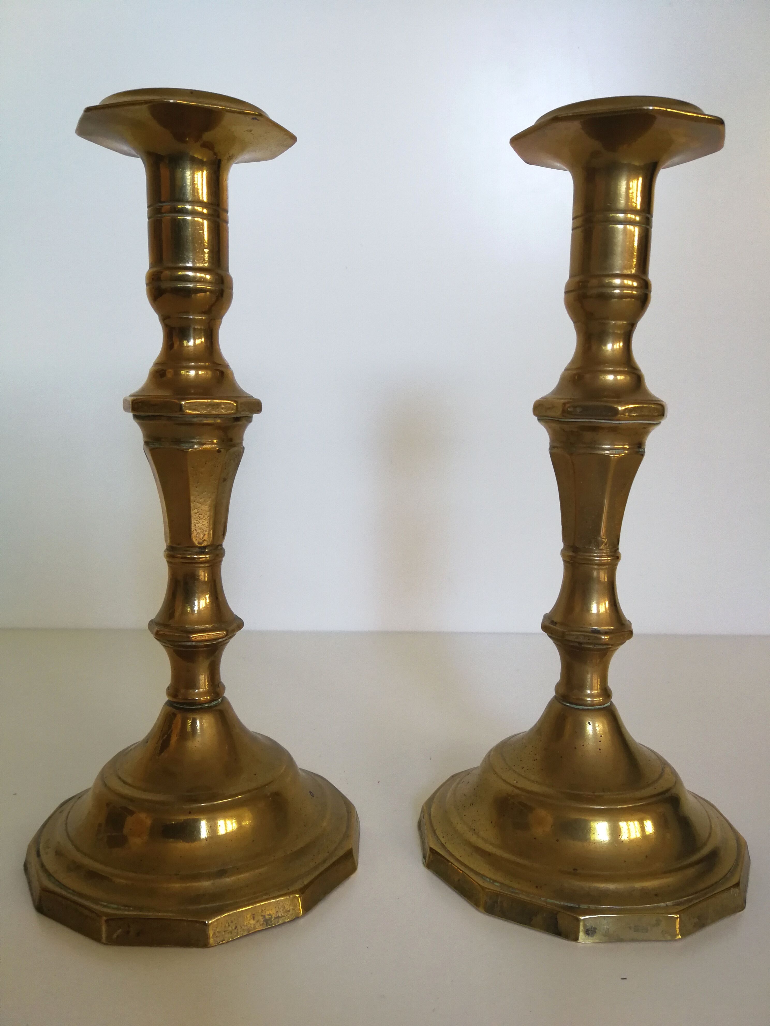 Pair of brass candlestick