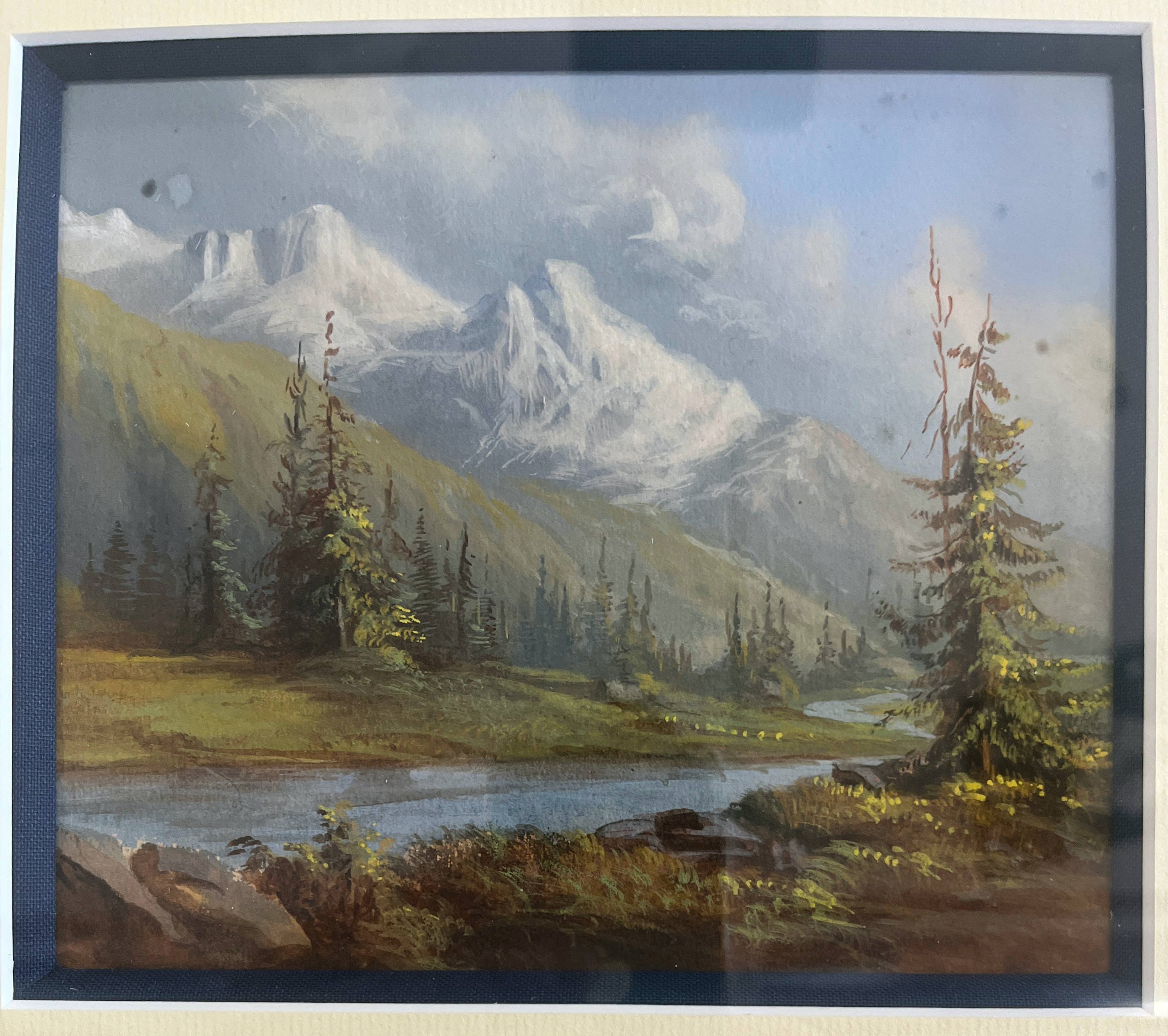 Chamonix Mont Blanc painting "Dôme du Goûter" and "Grand Murevan"