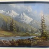 Chamonix Mont Blanc painting "Dôme du Goûter" and "Grand Murevan"