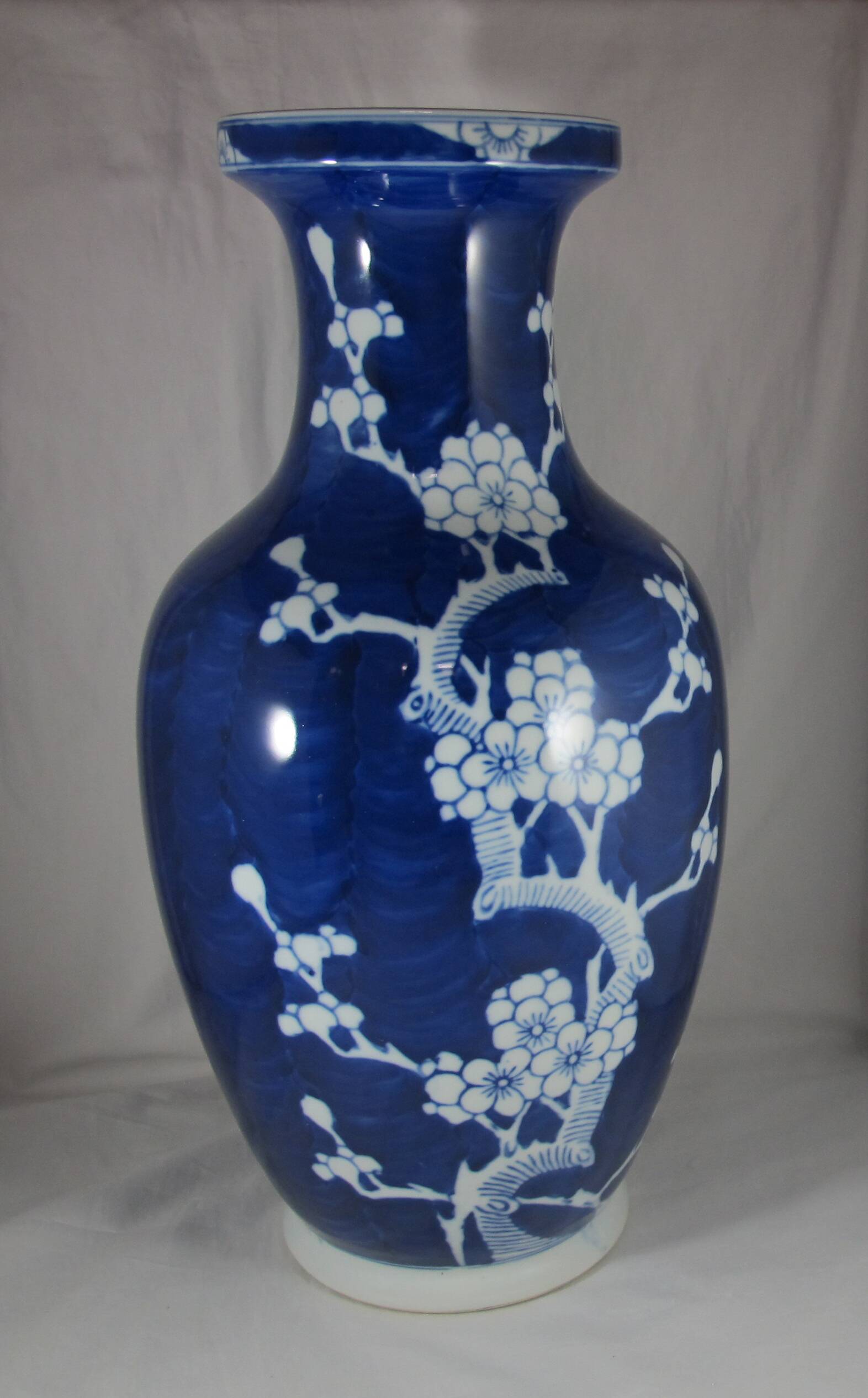 large blue and white porcelain vase Chinese China