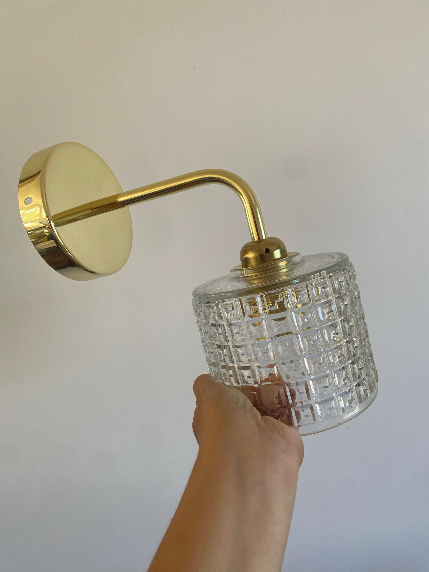 Pair of vintage glass globe wall lights