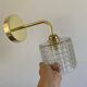 Pair of vintage glass globe wall lights