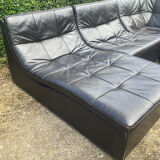 Incanto Italy modular corner sofa in brown leather