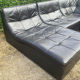 Canapé d’angle modulable Incanto Italy en cuir brun