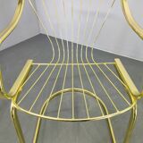 Set of 5 Gastone Rinaldi Brass Dining Chairs for Rima, Italy 1970s