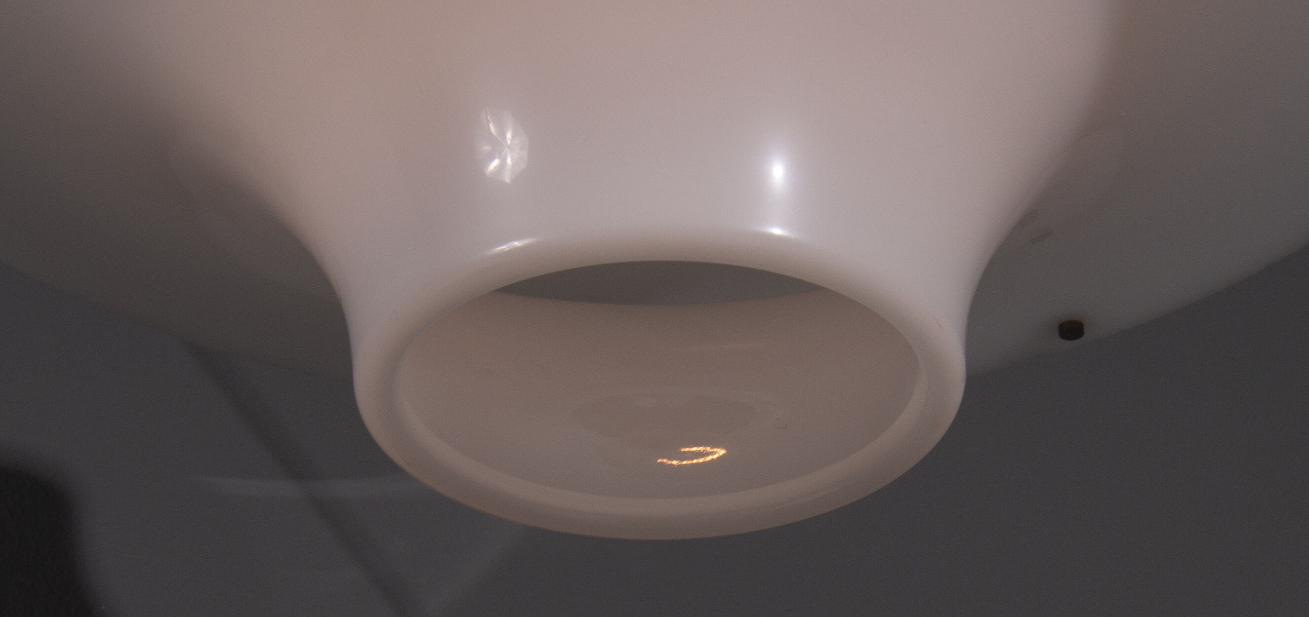 Sky Flyer pendant made of white acrylic, designed in 1959