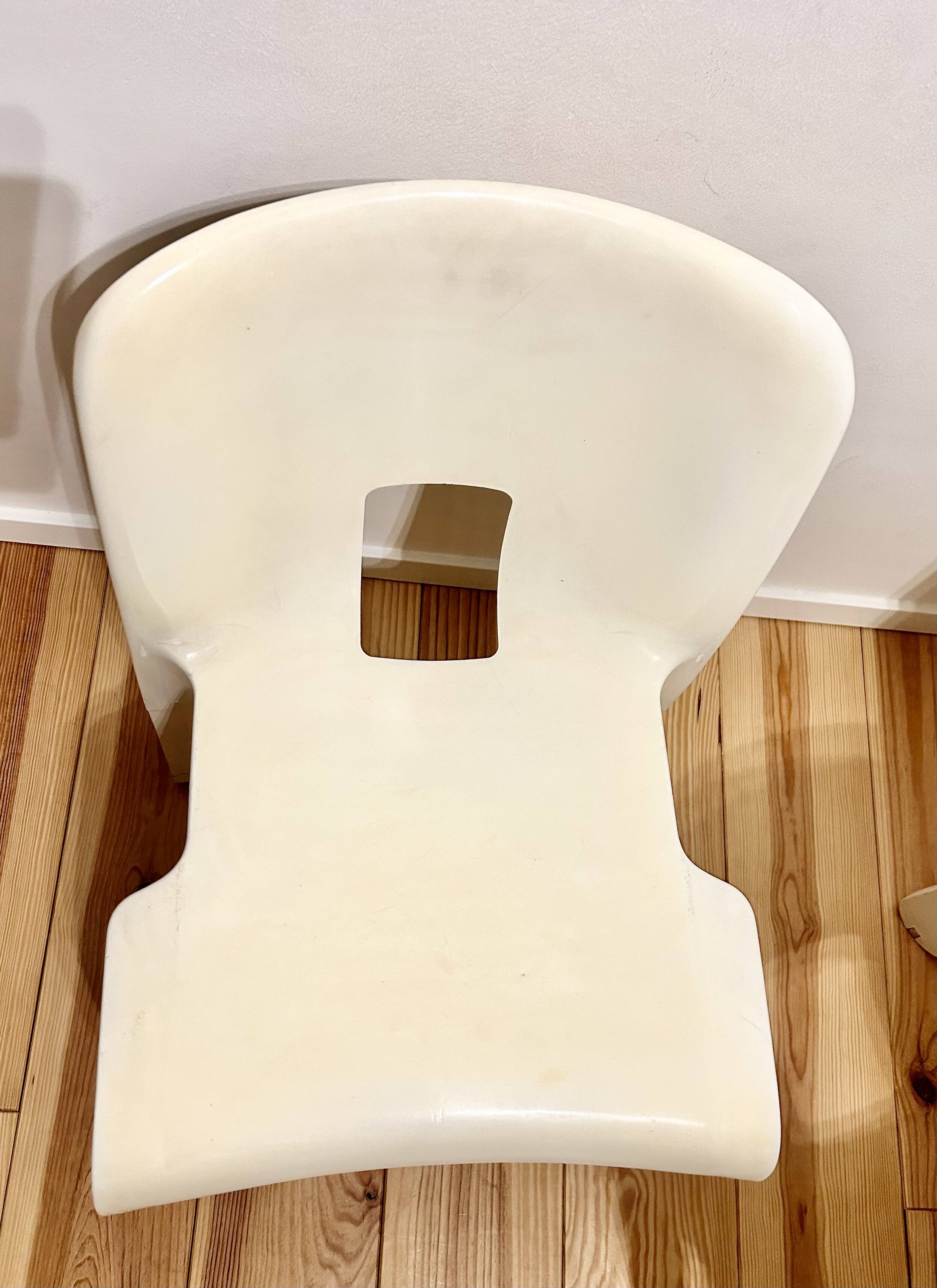 Set of 3 Chairs by Joe Colombo for Kartell, 1970