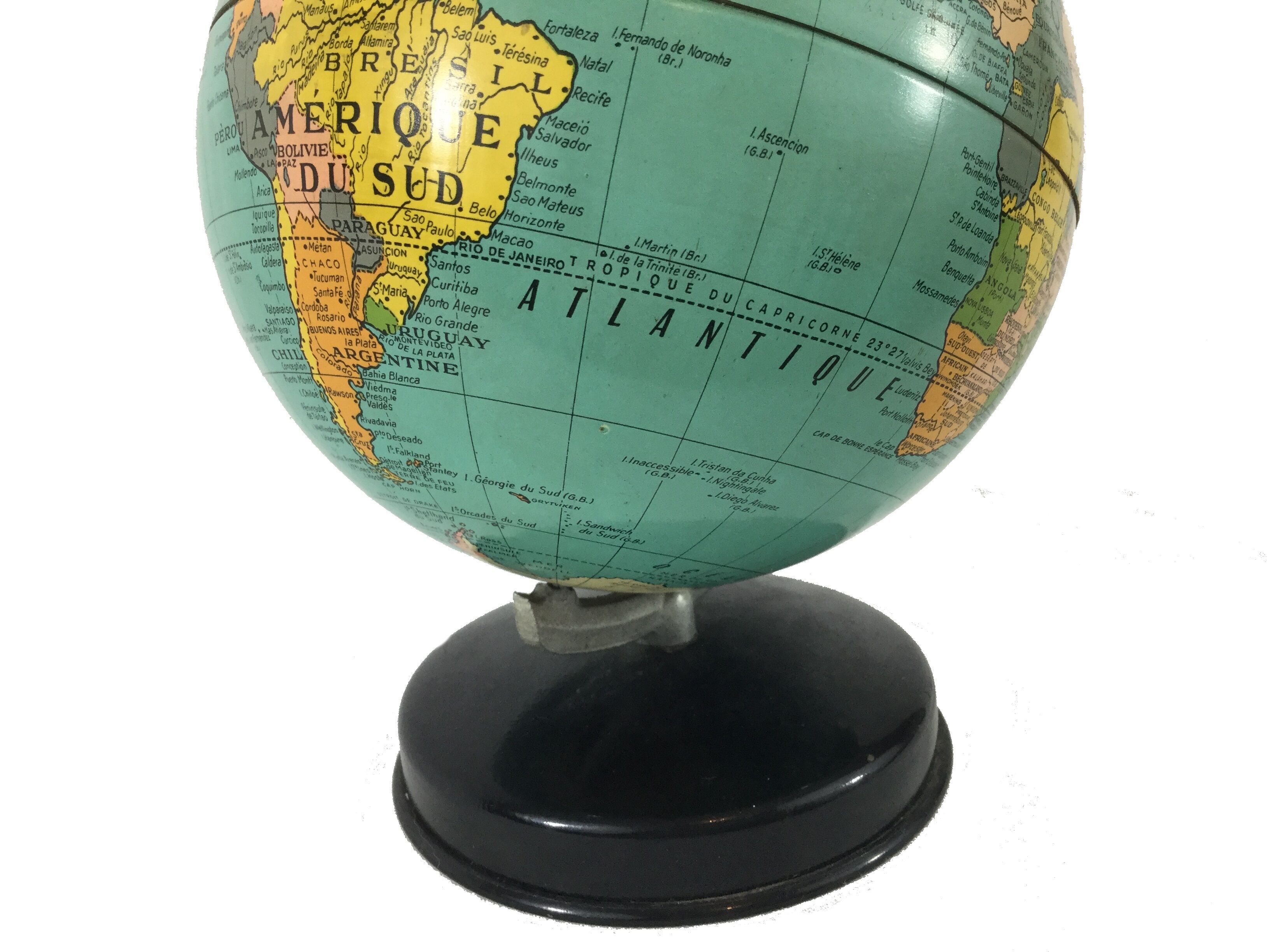 Globe terrestre en métal Taride