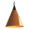 Rare cone - shaped pendant lamp in hammered structed copper - Denmark 1960s.