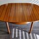 Scandinavian extendable teak round table, 1970s