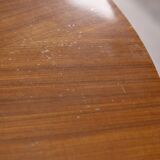 Vintage wooden round table from 1960s designed by Carlo Ratti for Lissoni