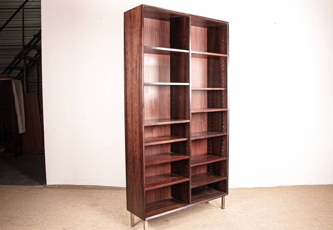 Large Danish high bookshelf in rosewood by Erik Brouer 1960.
