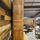 Large cherry wood bookcase