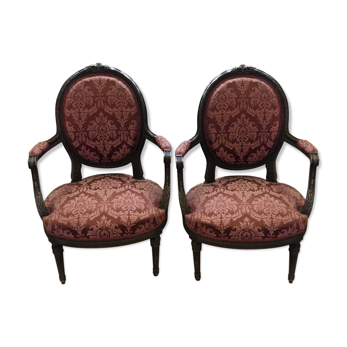 Duo of old armchairs