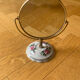 Porcelain flowered table mirror - Bergère de France