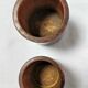 Plateau et pots en bois